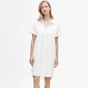 Eileen Fisher NEW s. L Organic Cotton Poplin Shirtdress